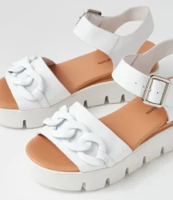 Racassy White Leather Sandals