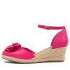 Raggie Fuchsia Natural Rope Leather Wedges