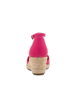 Raggie Fuchsia Natural Rope Leather Wedges
