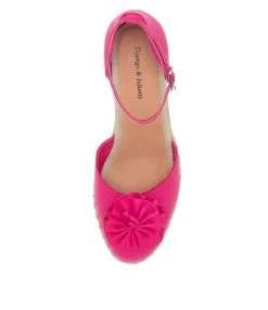 Raggie Fuchsia Natural Rope Leather Wedges