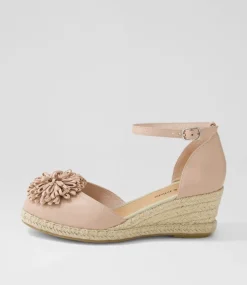 Rakim Rose Leather Suede Wedges