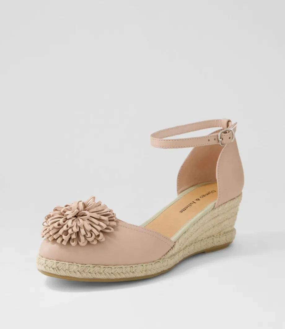 Rakim Rose Leather Suede Wedges