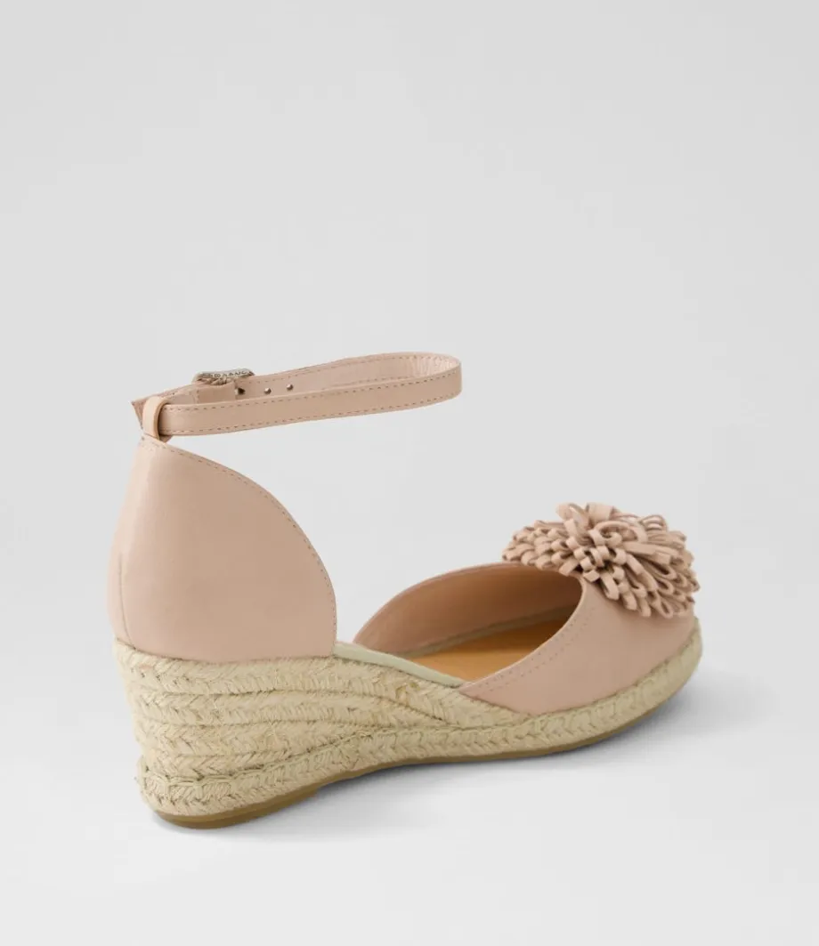 Rakim Rose Leather Suede Wedges