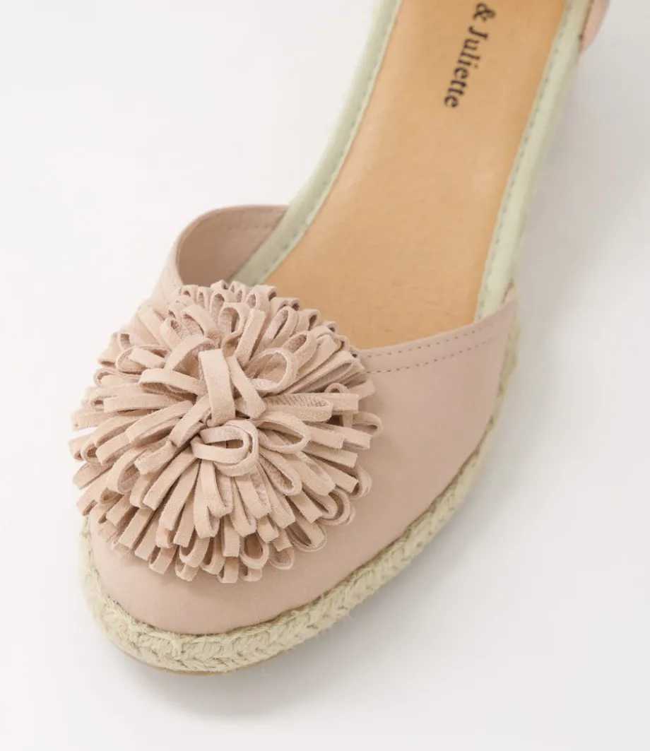Rakim Rose Leather Suede Wedges