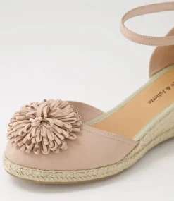 Rakim Rose Leather Suede Wedges
