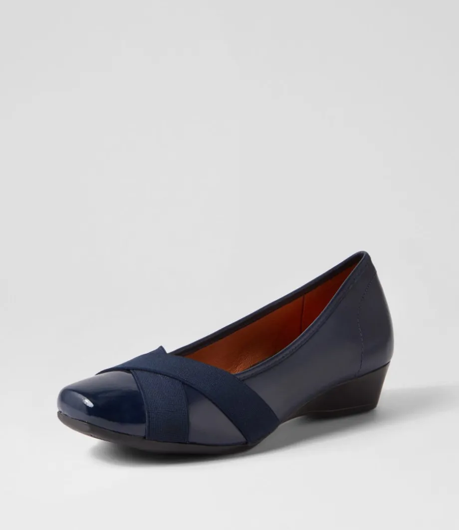 Randford Navy Patent Leather Heels
