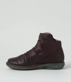 Rarar Purple Leather Ankle Boots