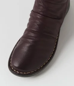 Rarar Purple Leather Ankle Boots