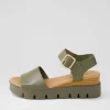 Reesen Olive Leather Sandals