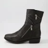 Renu Black Leather Ankle Boots