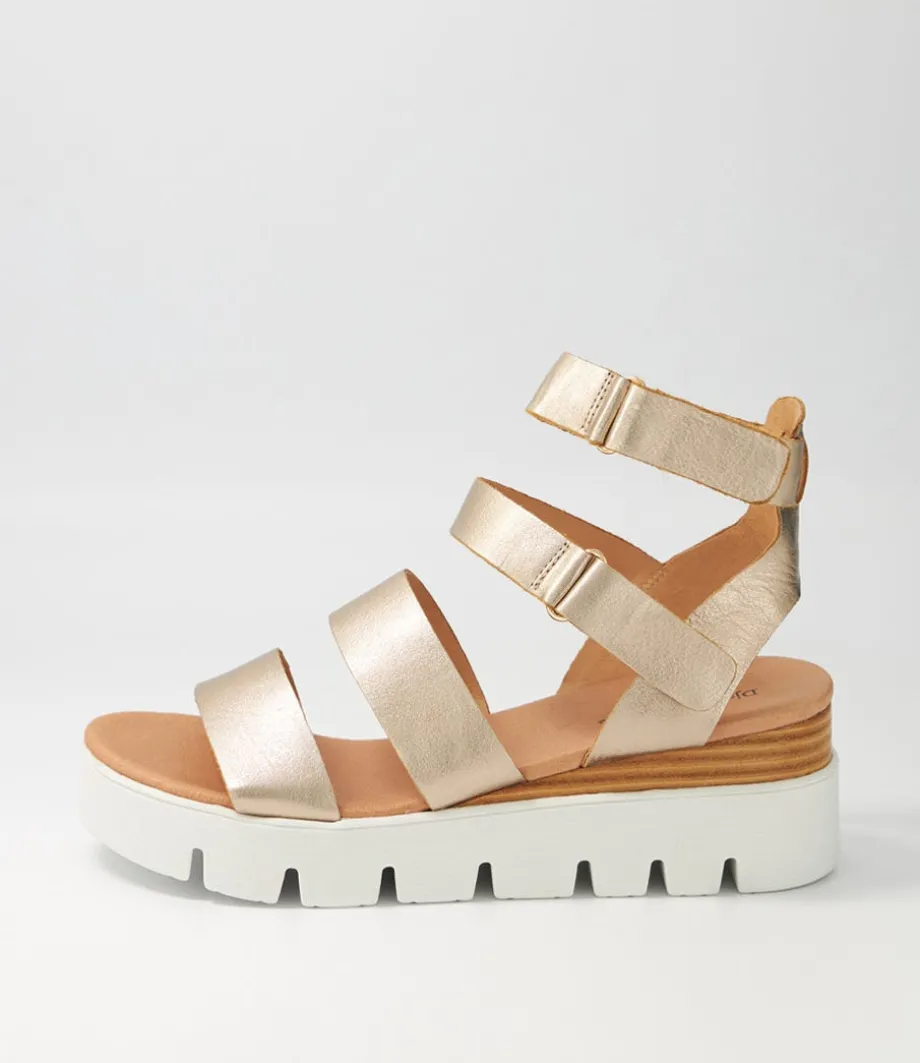 Rhean Champagne Leather Sandals