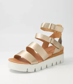Rhean Champagne Leather Sandals