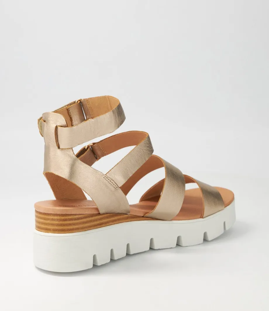 Rhean Champagne Leather Sandals