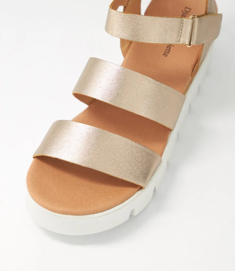 Rhean Champagne Leather Sandals