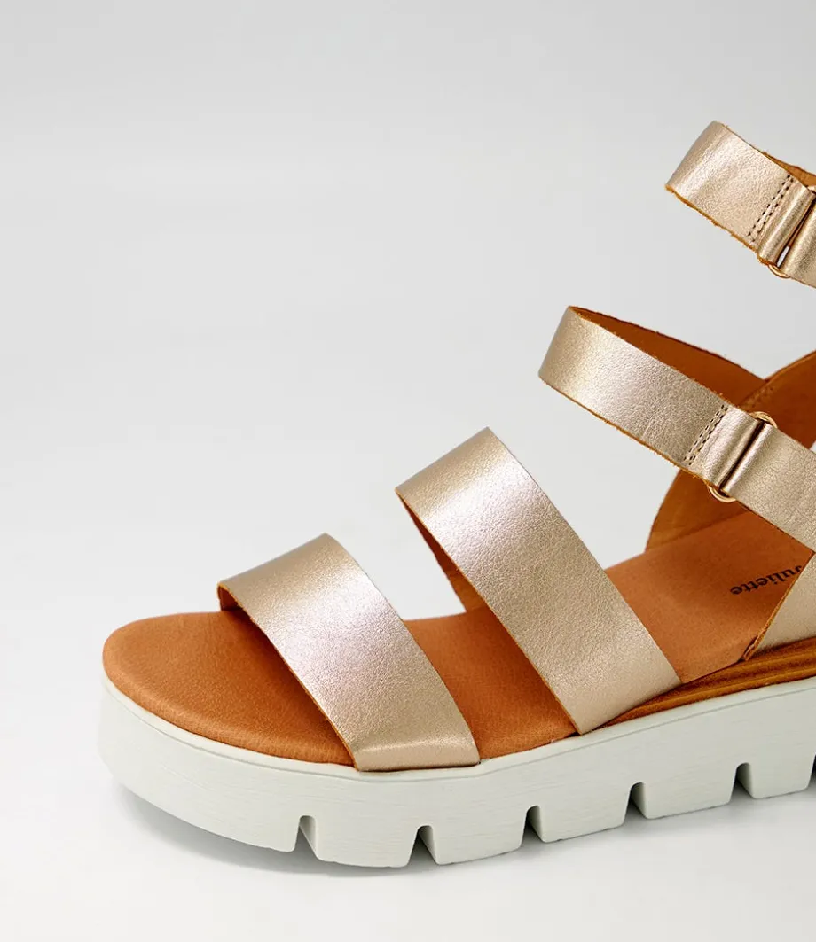 Rhean Champagne Leather Sandals