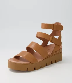 Rhean Dark Tan Leather Sandals