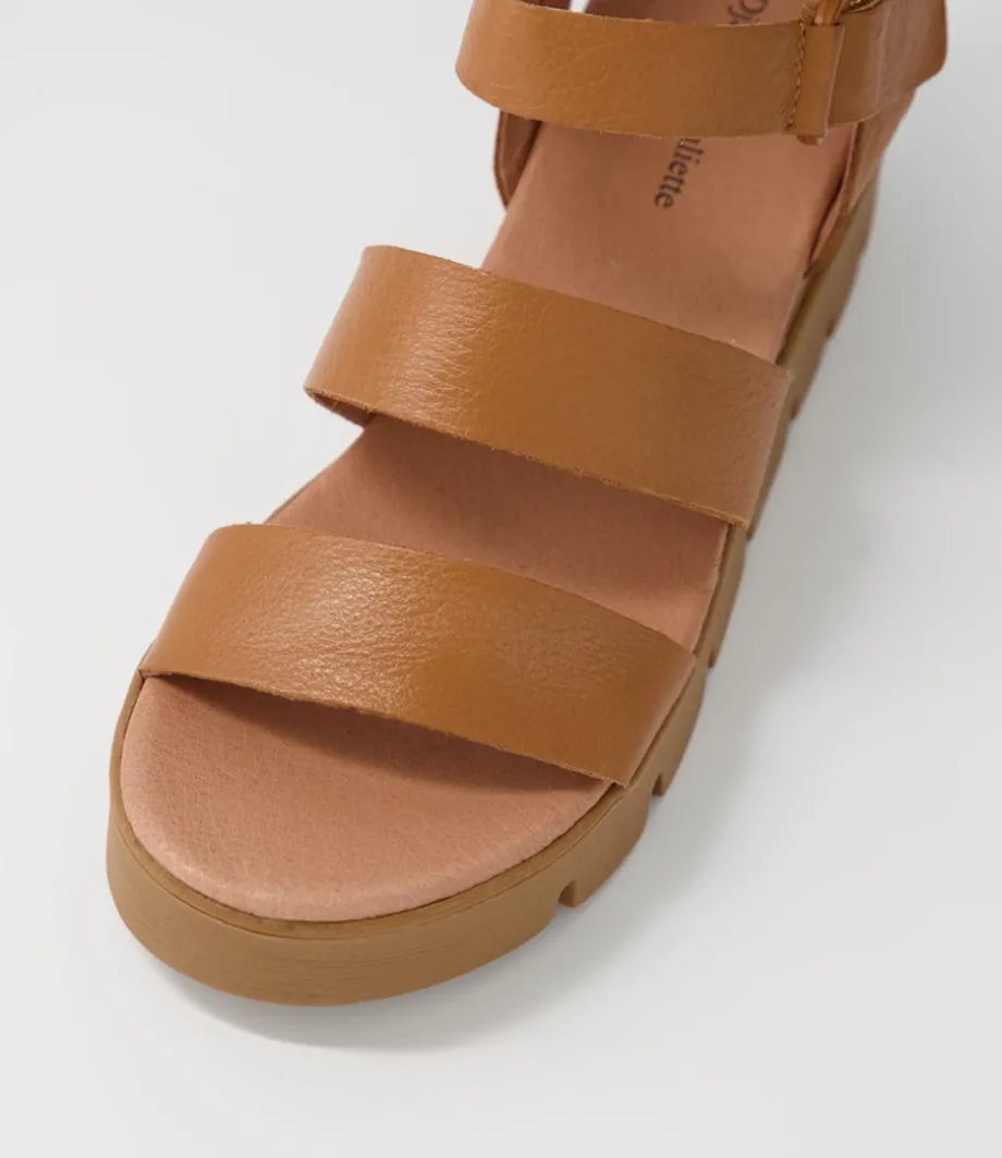 Rhean Dark Tan Leather Sandals