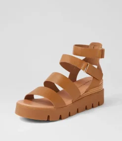 Rhean Toffee Leather Sandals