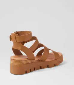 Rhean Toffee Leather Sandals