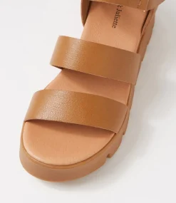 Rhean Toffee Leather Sandals