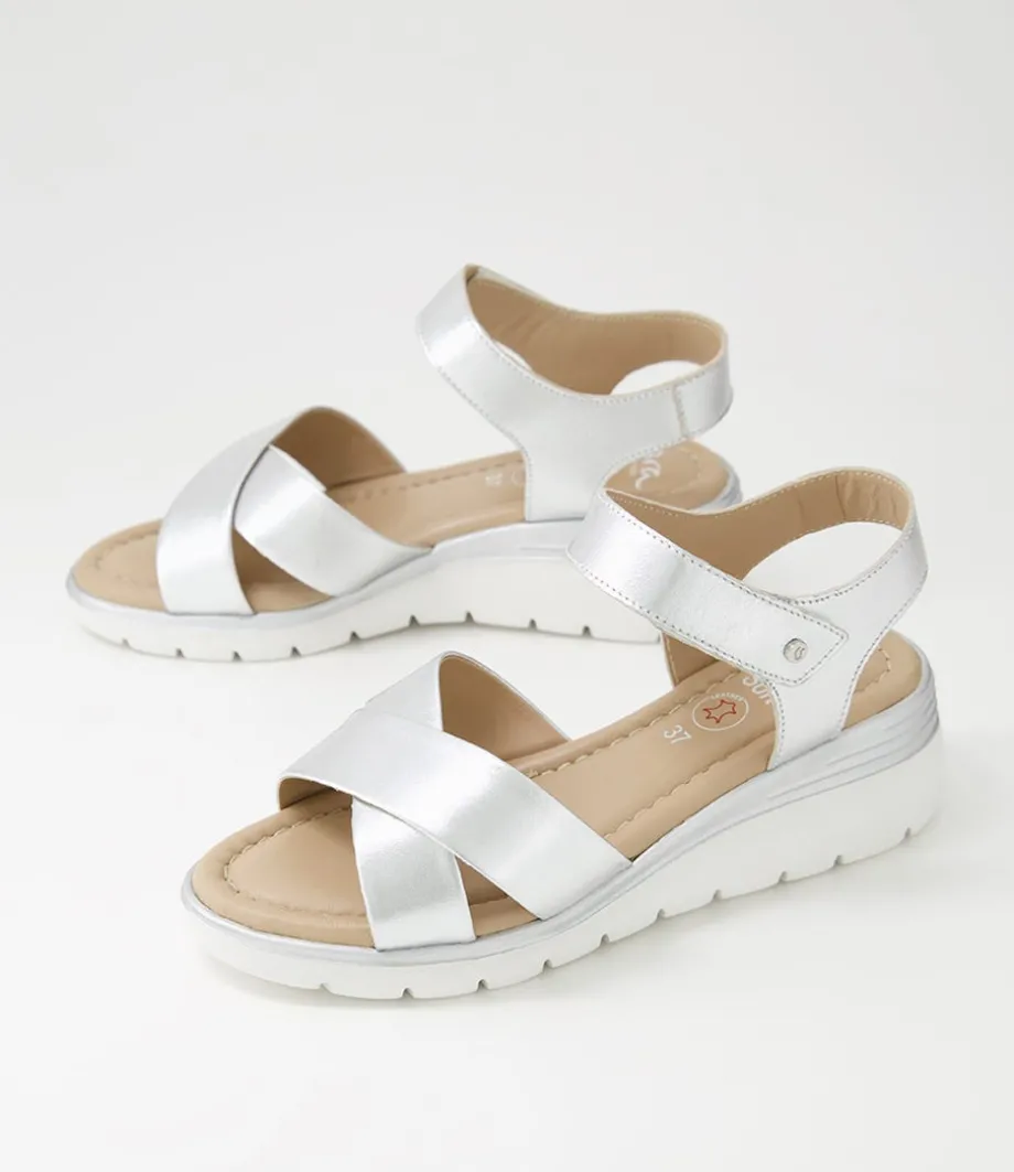 Rimini 32 Silver Leather Sandals
