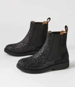 Rise Black Multi Sparkle Pony Chelsea Boots