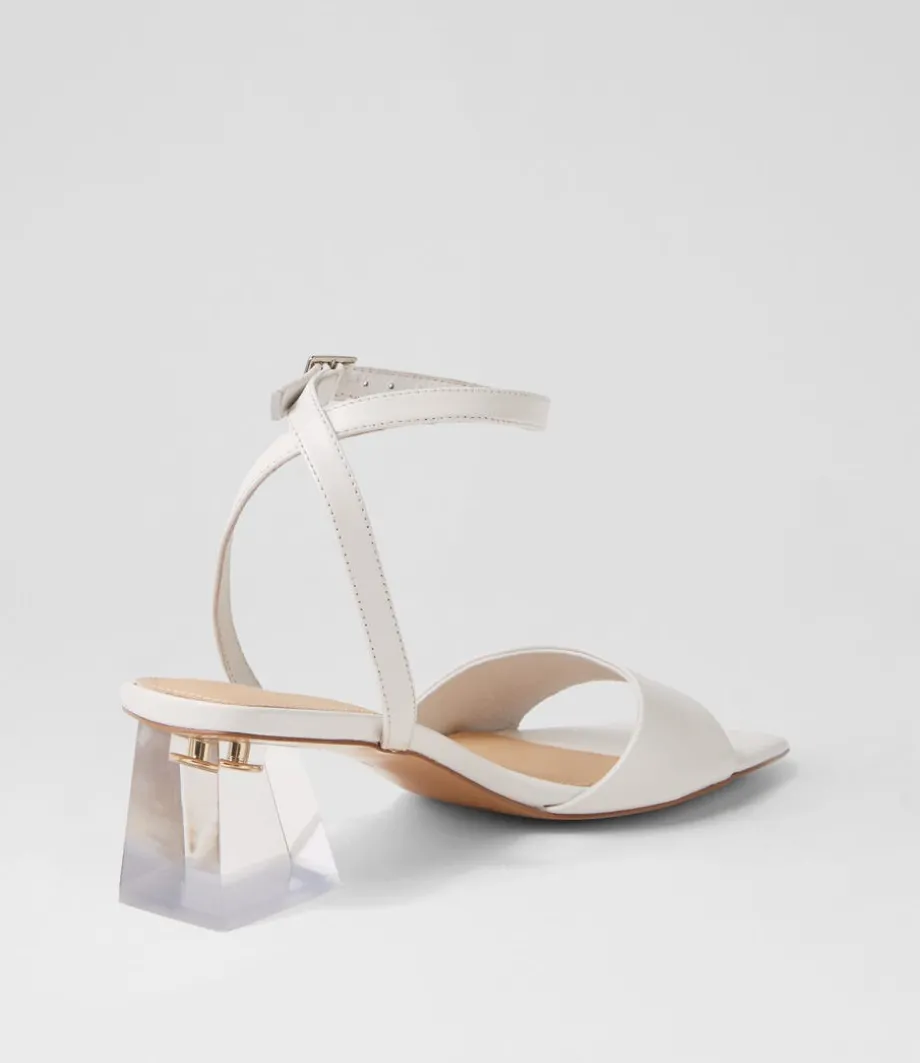 Rolo White Leather Sandals