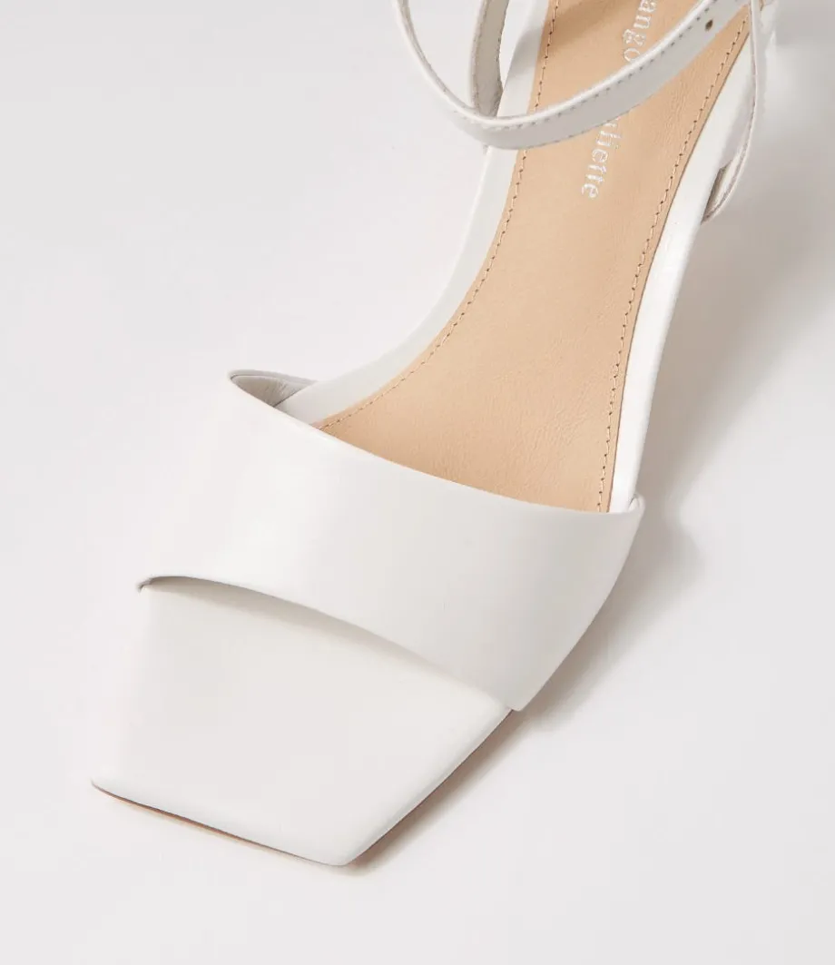 Rolo White Leather Sandals