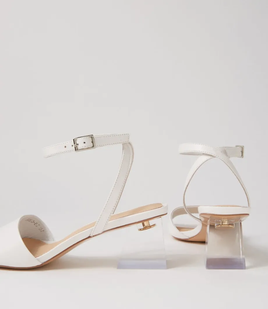 Rolo White Leather Sandals