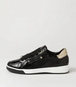 Rom 32 Schwarz Platino Leather Sneakers