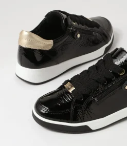 Rom 32 Schwarz Platino Leather Sneakers