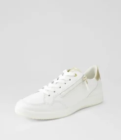 Roma 1 White Platinum Leather Sneakers