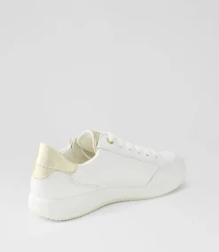 Roma 1 White Platinum Leather Sneakers