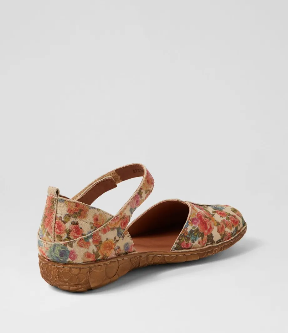 Rosalie 42 Beige Multi Leather Flat Shoes