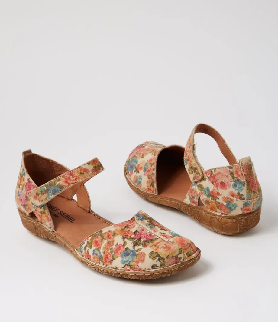 Rosalie 42 Beige Multi Leather Flat Shoes