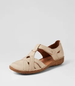 Rosalie 29 Creme Leather Flat Shoes