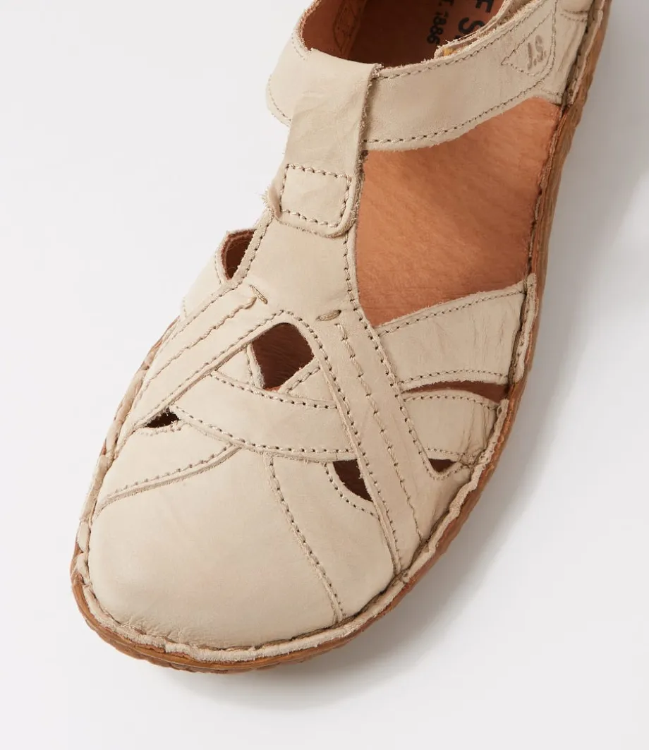 Rosalie 29 Creme Leather Flat Shoes