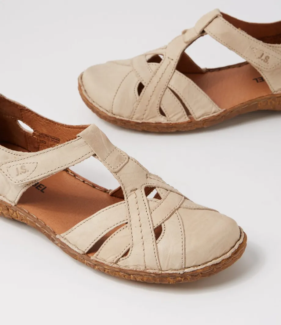 Rosalie 29 Creme Leather Flat Shoes