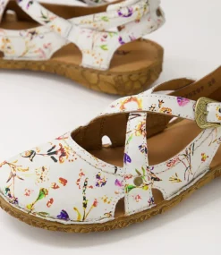 Rosalie 13 Weiss Multi Leather Flat Shoes