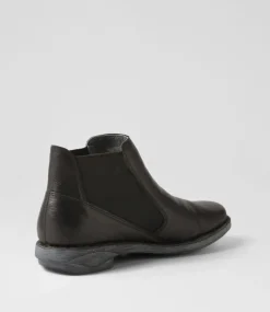 Rosiel Black Leather Chelsea Boots