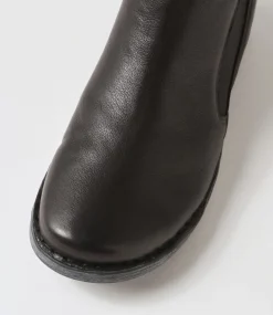 Rosiel Black Leather Chelsea Boots