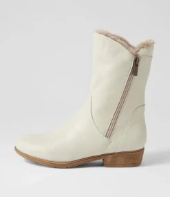 Rudo Almond Natural Leather Fur Calf Boots