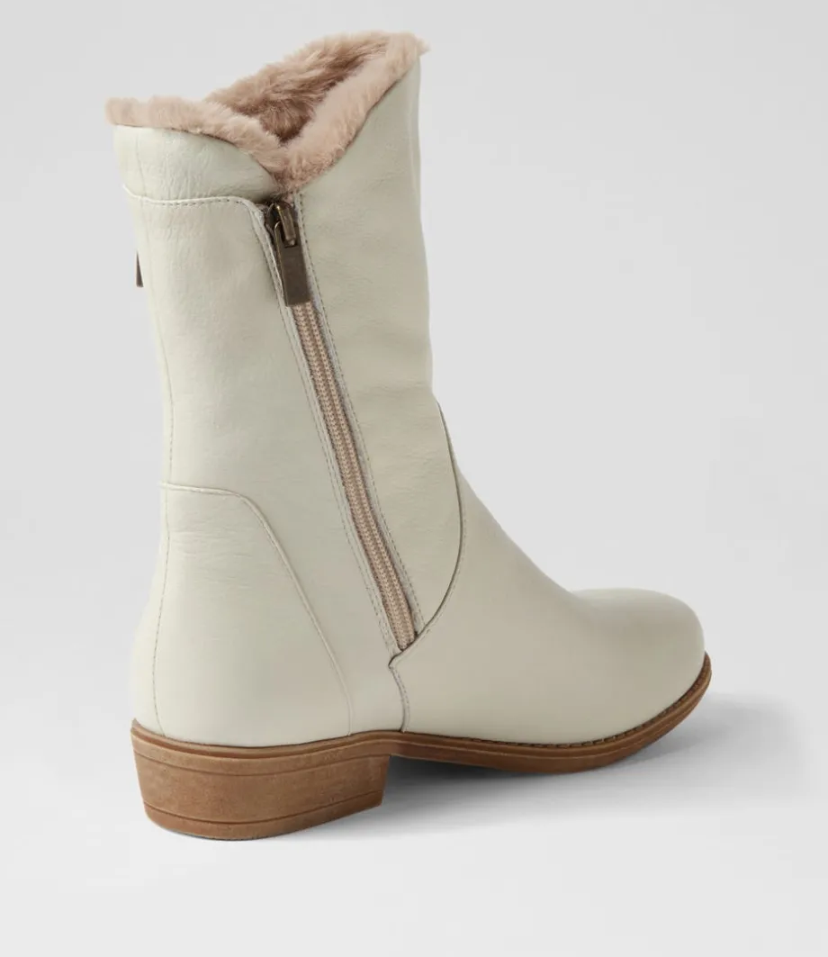 Rudo Almond Natural Leather Fur Calf Boots
