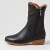 Rudo Black Leopard Fur Tumble Nubuck Calf Boots