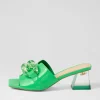 Rulie Lime Patent Leather Mules