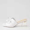 Rulie White Patent Leather Mules