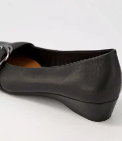 Ryan Black Leather Heels