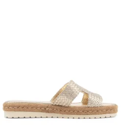 Sabeen Pale Gold Weave Sandals