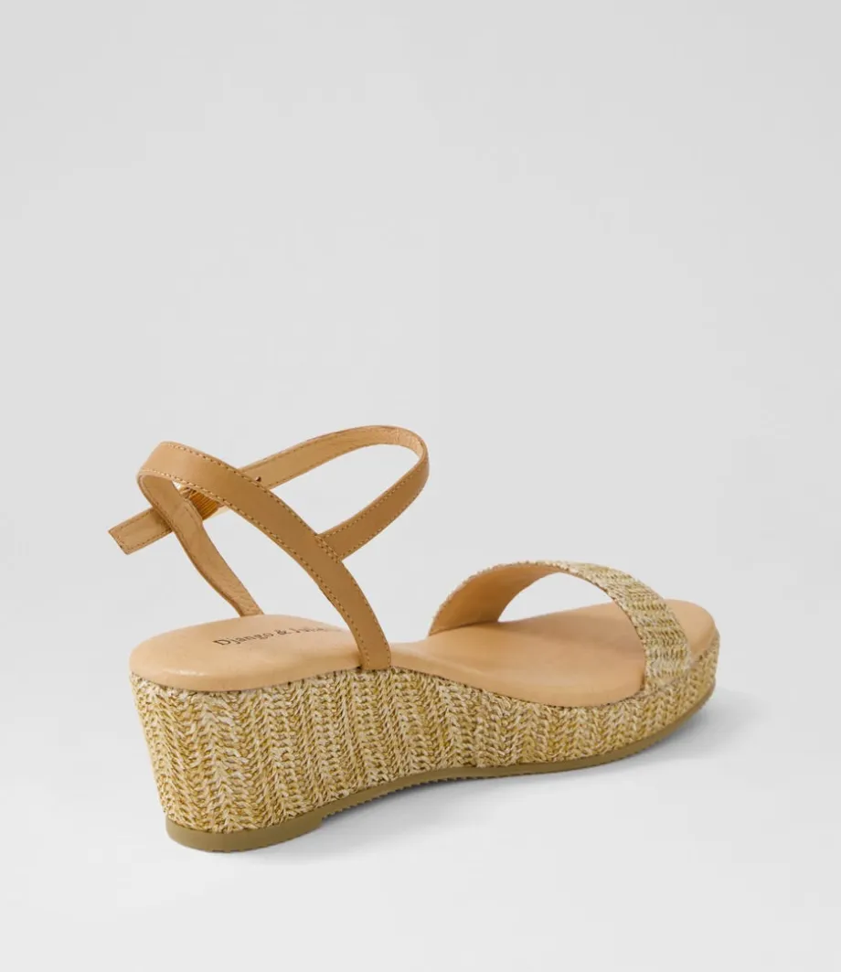 Sable Tan Synthetic Raffia Leather Espadrilles