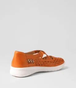 Sachet Xf Orange Leather Flat Shoes